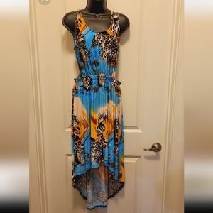 NWOT Vibrant Animal Print High-Low Dress Xl 1x